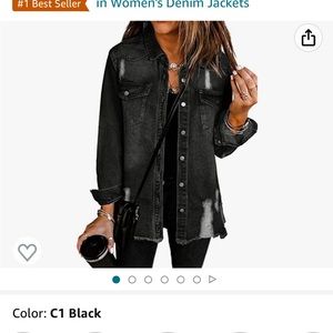 Dokotoo Oversized Denim Jacket Casual Long Boyfriend Distresse Jean Jacket